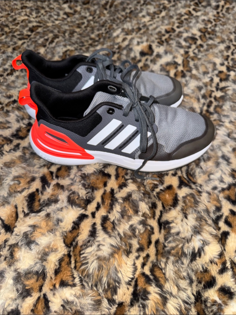 adidas Kids Gray and orange Athletic Sneakers